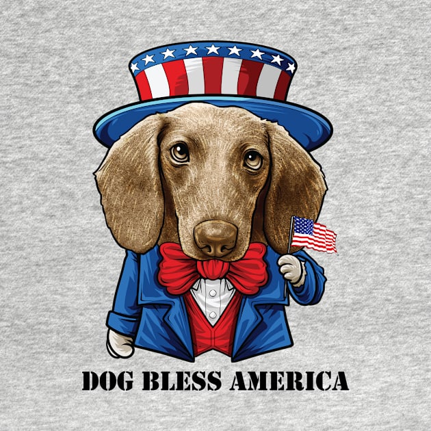 Dachshund Dog Bless America by whyitsme